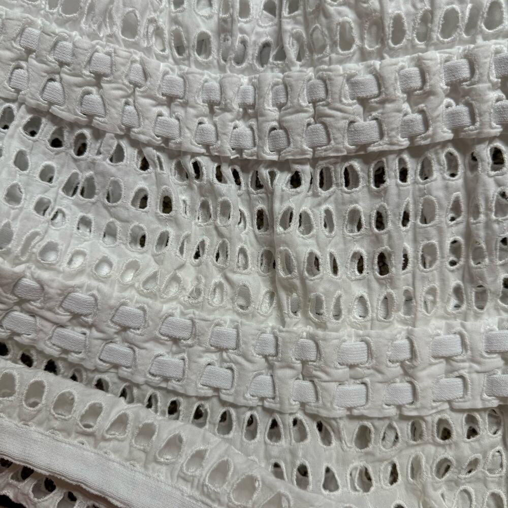 Johnathan SIMKHAI Eyelet Fit And Flare White Dress Size 4 - Picture 3 of 7
